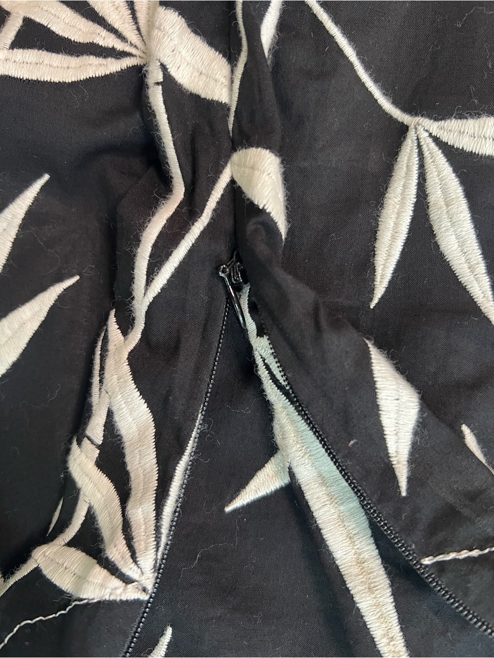 Talbots Black Tunic with White Leaf Print - Picture 9 of 11